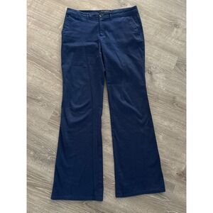 Banana Republic Martin Fit Navy Blue Wide Leg Trouser Pants Womens Size 8